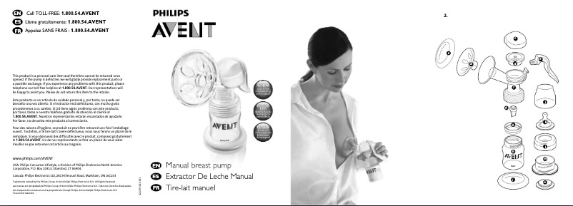 Page n°1 - Manuel utilisateur Philips AVENT SCF310