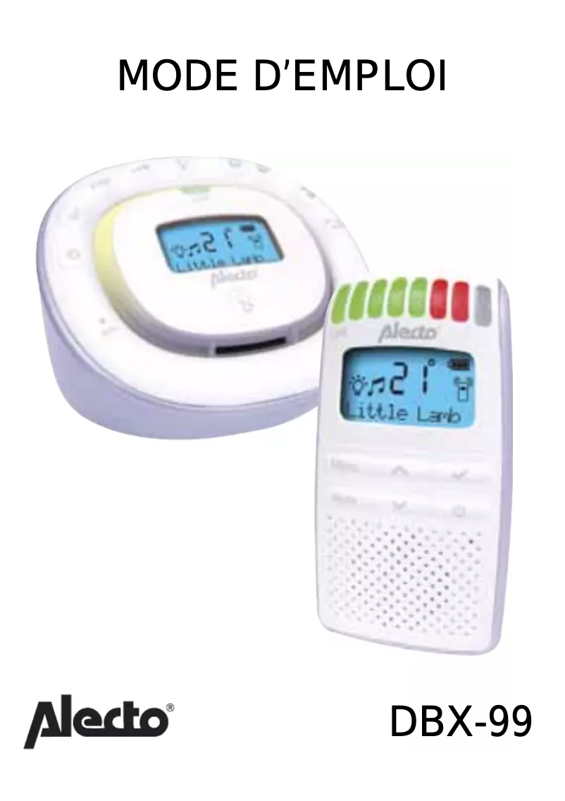 Page 1 de la notice Manuel utilisateur Alecto DBX-99