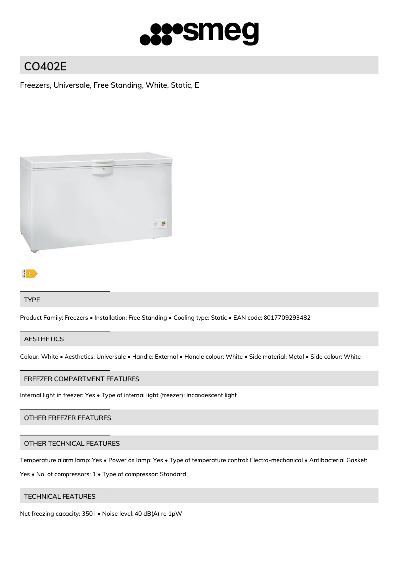 Image de la première page du manuel de l'appareil CO402E