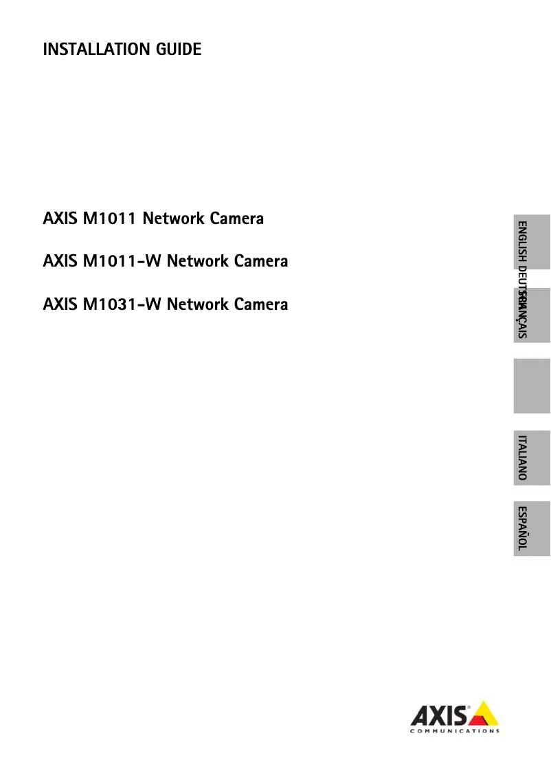 Página 1 del manual Manual de usuario Axis M1011