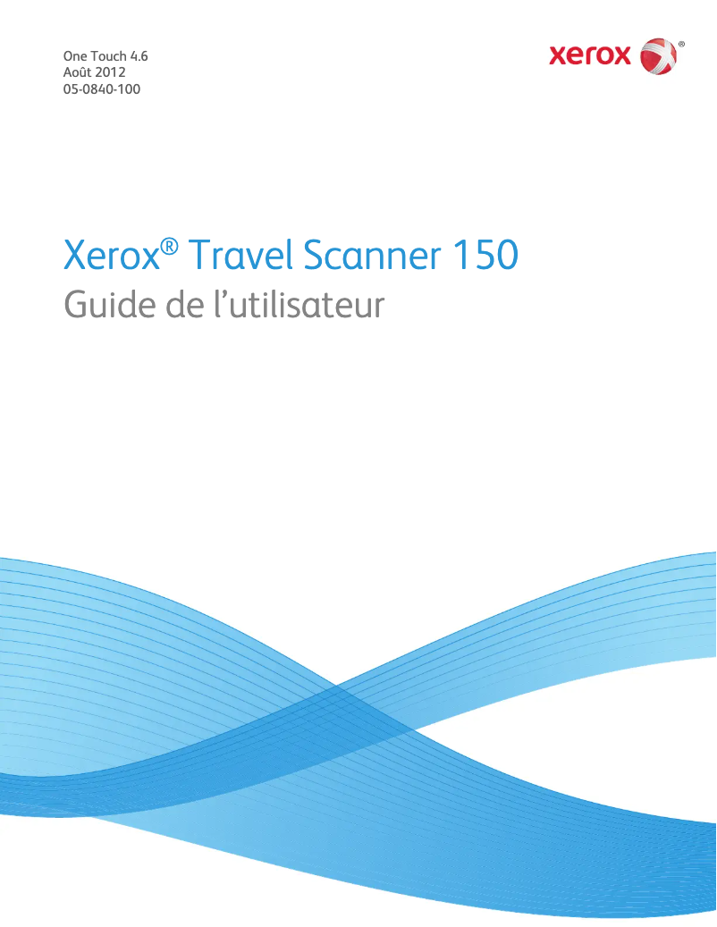 Page n°1 - Manuel utilisateur Xerox DocuMate Travel Scanner 150