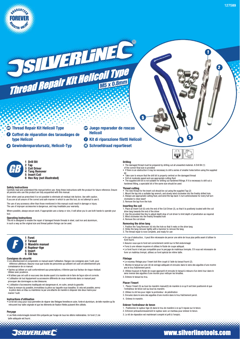 Page n°1 - Manuel utilisateur Silverline 127589