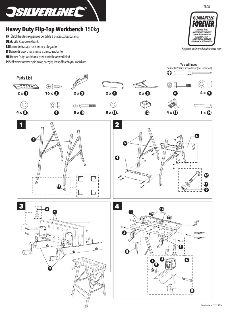 Página 1 del manual Manual de usuario Silverline TB05