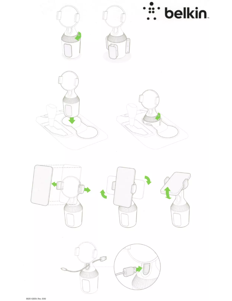 Page 1 de la notice Manuel utilisateur Belkin Car Cup Mount F8J168BT