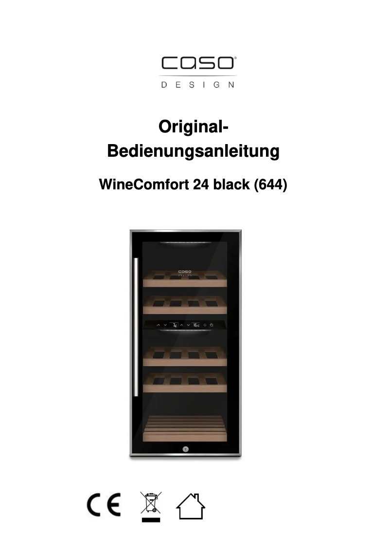 Page 1 de la notice Manuel utilisateur Caso WineComfort 24