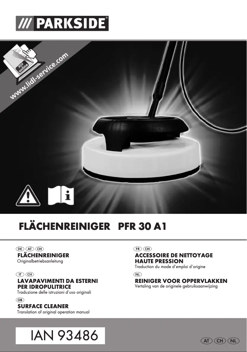 Page n°1 - Manuel utilisateur Parkside PFR 30 A1