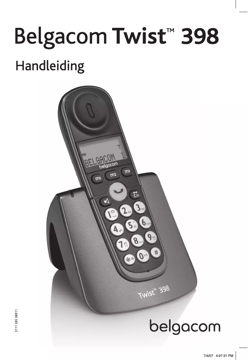 Imagen de la primera página del manual del dispositivo Twist 398