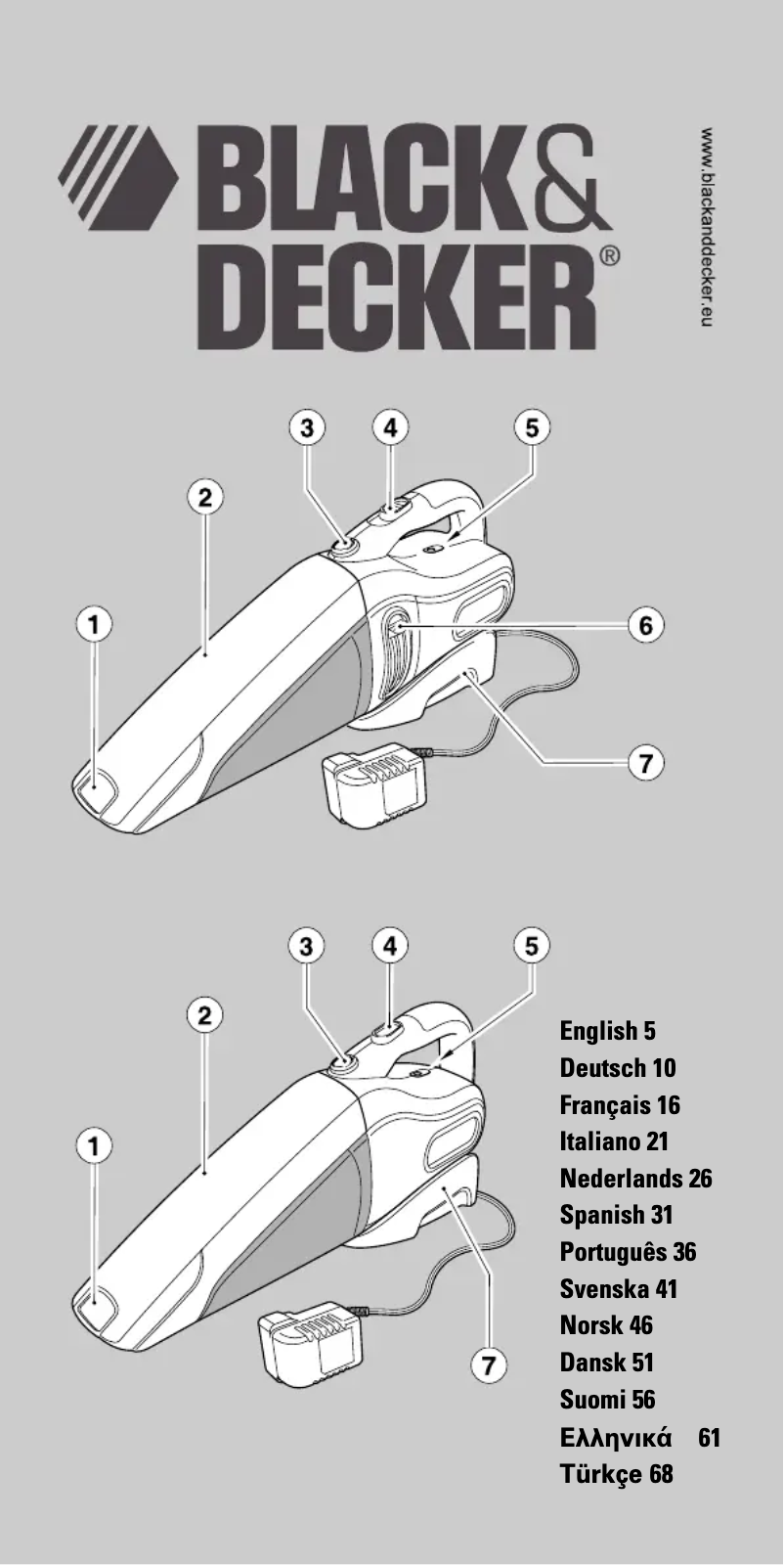 Page 1 de la notice Manuel utilisateur Black & Decker DV6005
