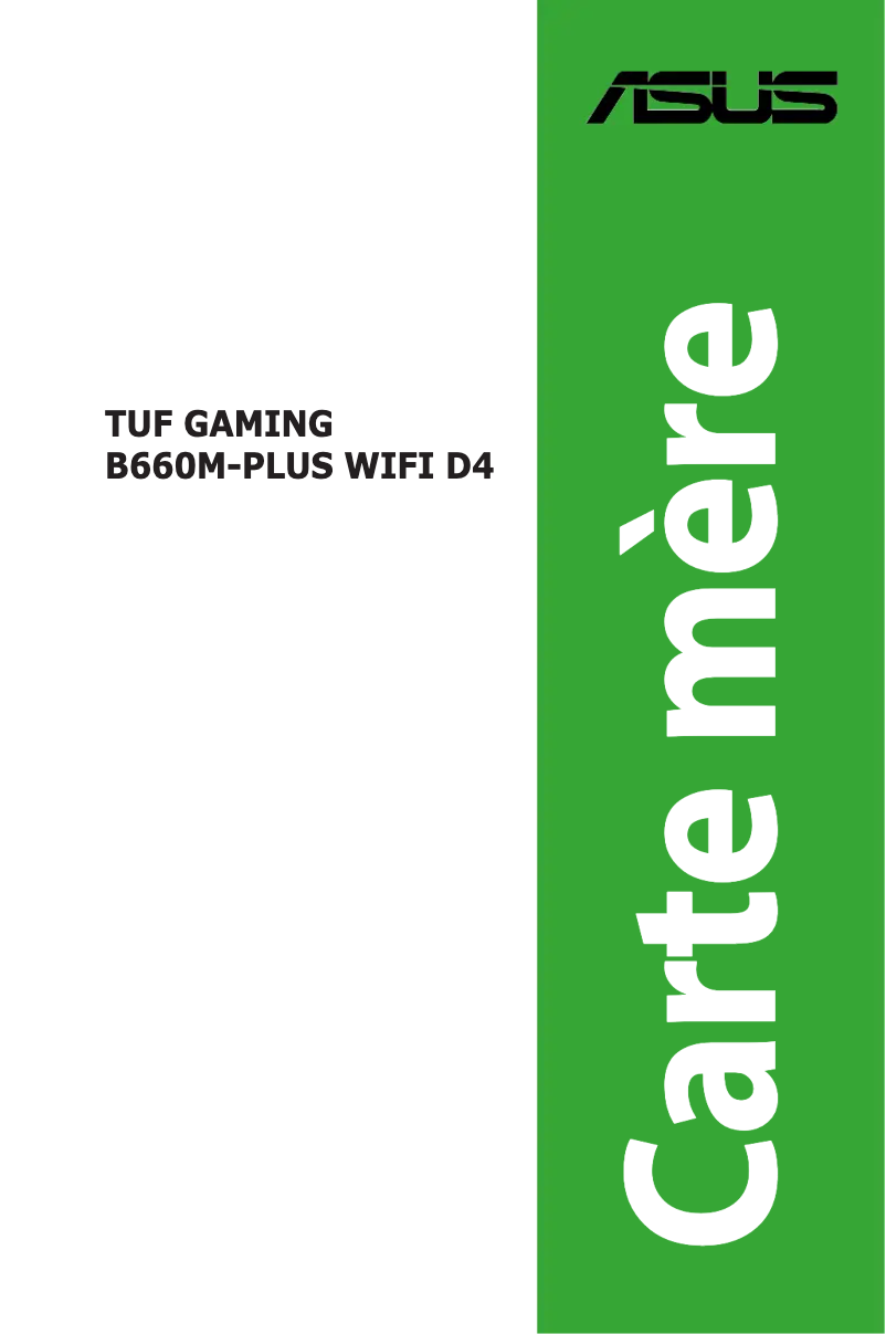 Page 1 de la notice Manuel utilisateur Asus TUF Gaming B660M-PLUS WIFI D4