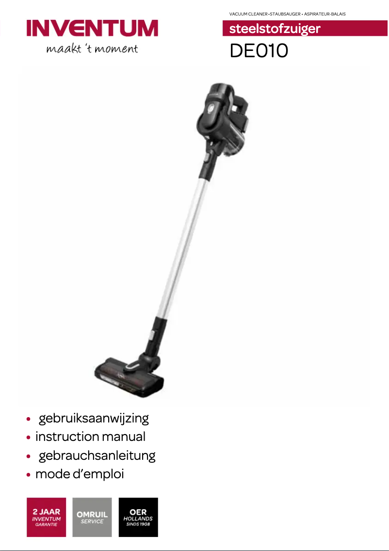 Page n°1 - Manuel utilisateur Inventum DE010