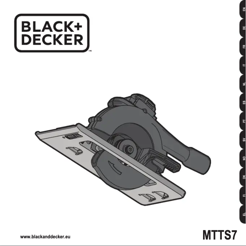 Page n°1 - Manuel utilisateur Black & Decker MTTS7