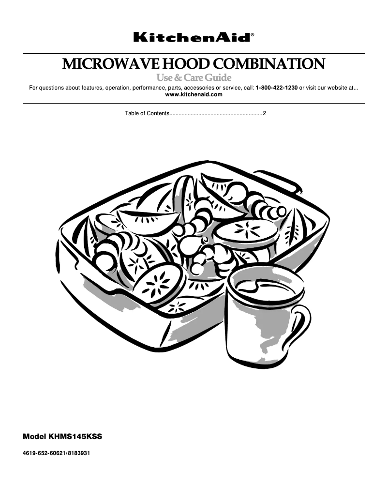 Page n°1 - Manuel utilisateur KitchenAid KHMS145KSS1