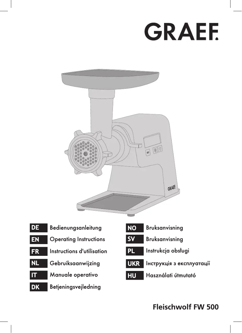 Image de la première page du manuel de l'appareil FW 500