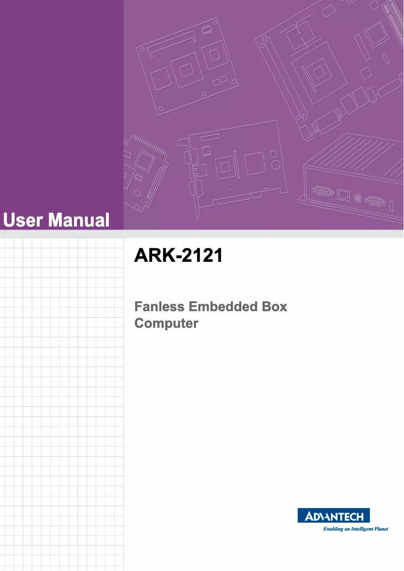 Page n°1 - Manuel utilisateur Advantech ARK-2121