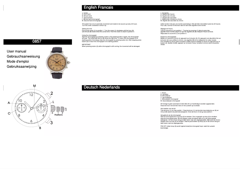 Page n°1 - Manuel utilisateur Davis 0857