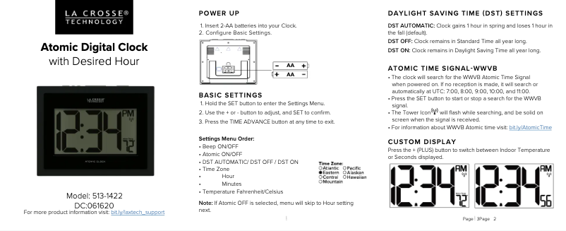Imagen de la primera página del manual del dispositivo 513-54087