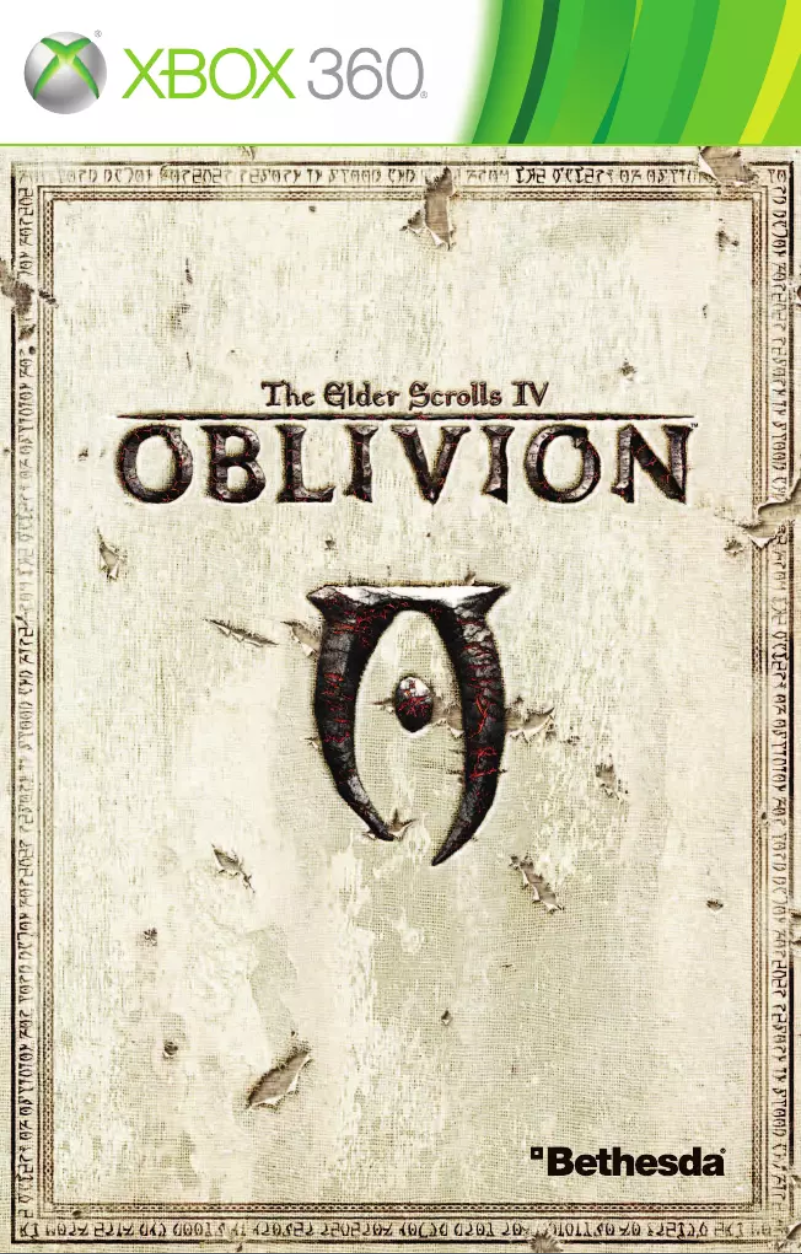 Page 1 de la notice Manuel utilisateur Bethesda The Elder Scrolls IV: Oblivion 5th Anniversary Edition (Xbox 360)
