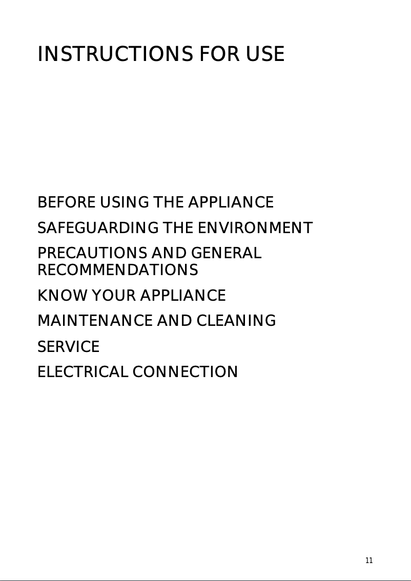 Page 1 de la notice Manuel utilisateur Smeg VR 115 A