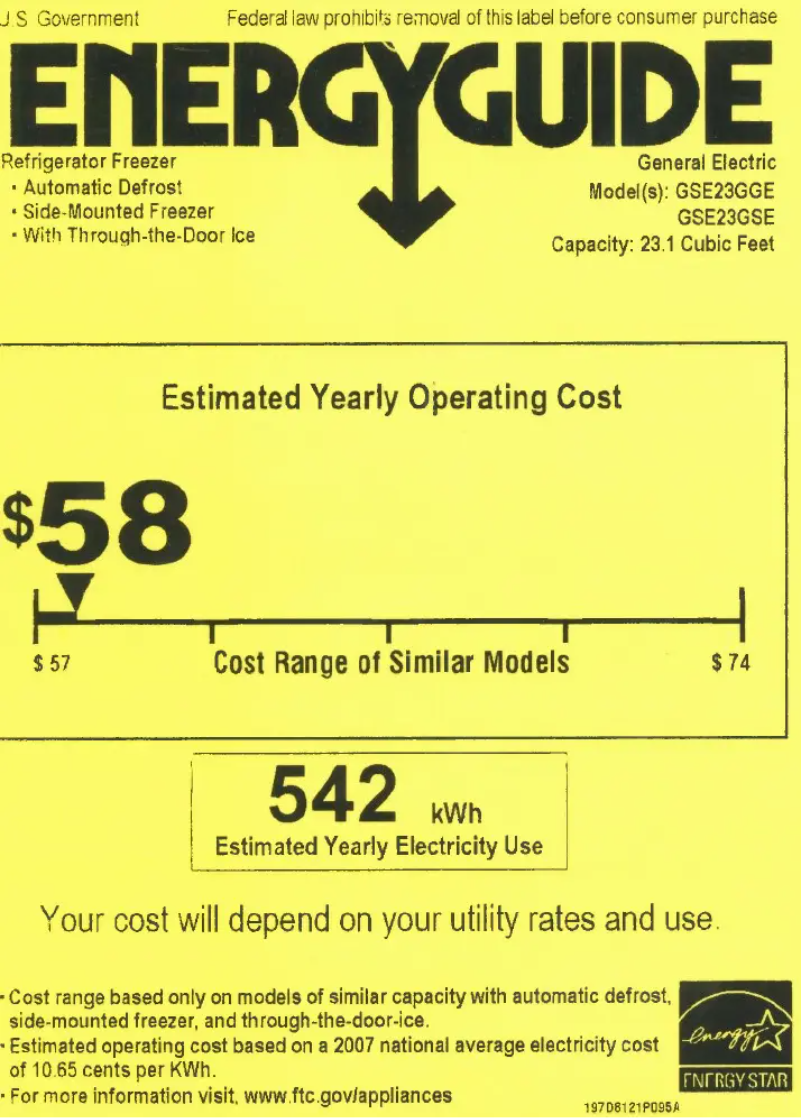 Image de la première page du manuel de l'appareil GSE23GSESS