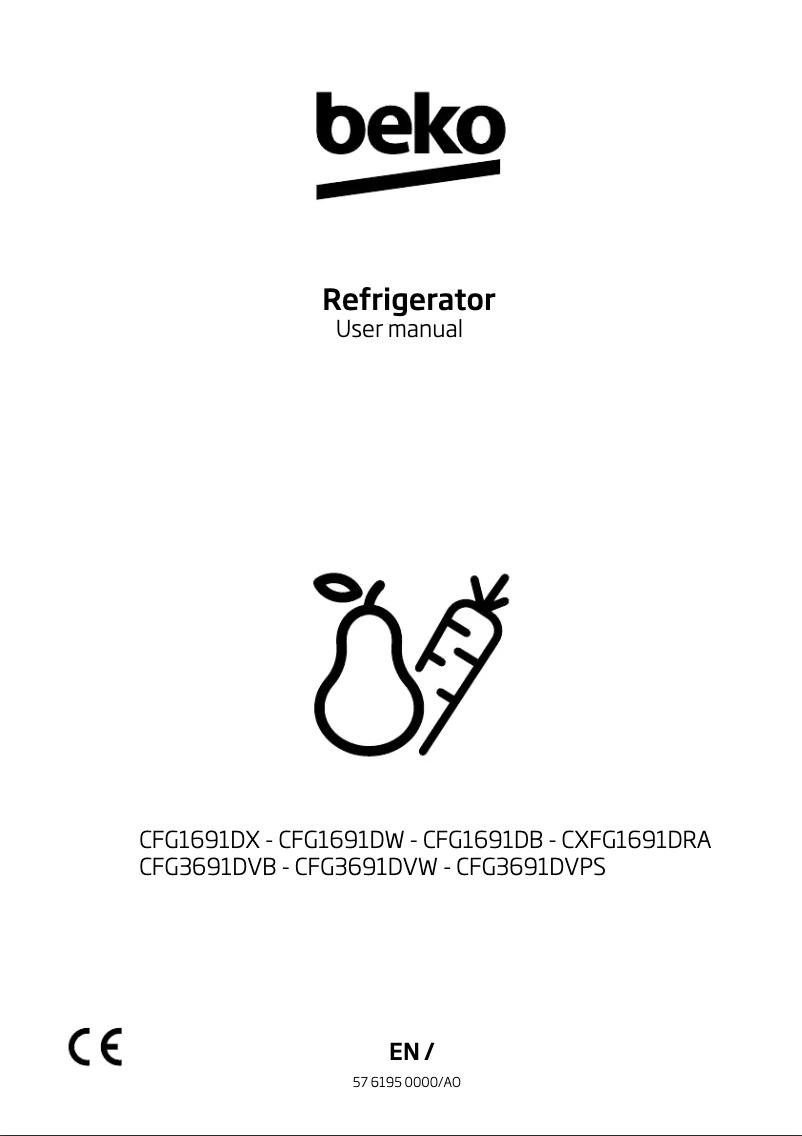 Page n°1 - Manuel utilisateur Beko CFG3691DV