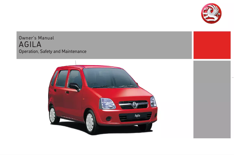 Page 1 de la notice Manuel utilisateur Opel Agila (2006)