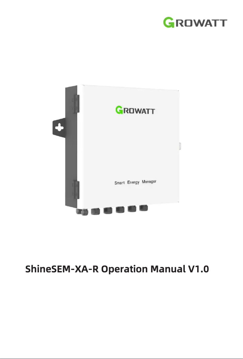 Page 1 de la notice Manuel utilisateur Growatt SEM-X