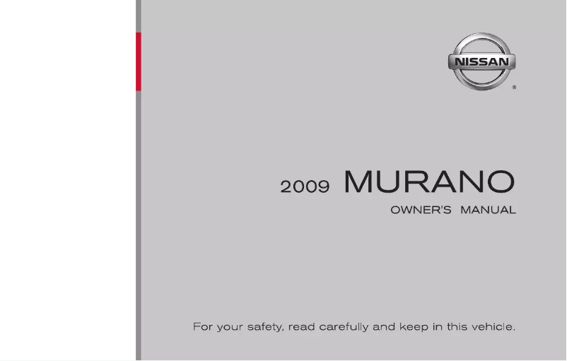 Página 1 del manual Manual de usuario Nissan Murano (2009)