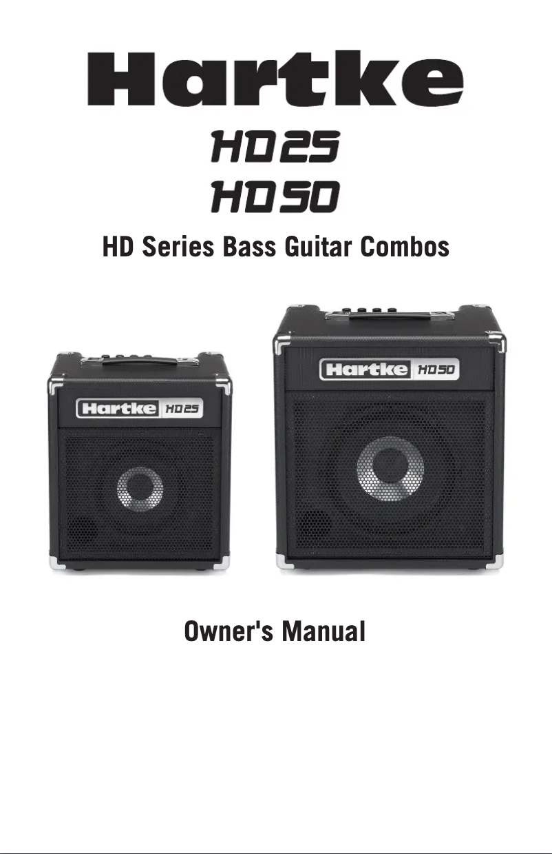 Page 1 de la notice Manuel utilisateur Hartke HD50