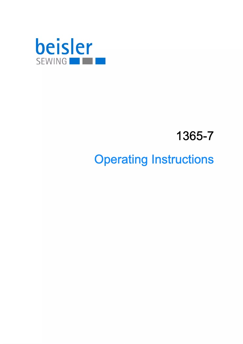 Image de la première page du manuel de l'appareil 1365-7