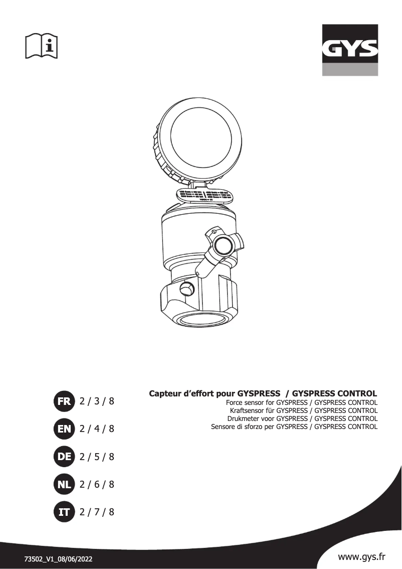 Page 1 de la notice Manuel utilisateur GYS Gyspress Control