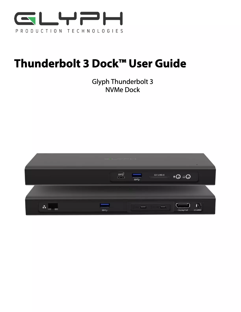 Image de la première page du manuel de l'appareil Thunderbolt 3 Dock
