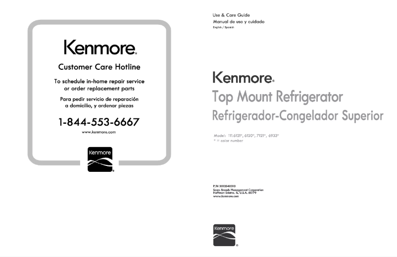 Page 1 de la notice Manuel utilisateur Kenmore 111.69332