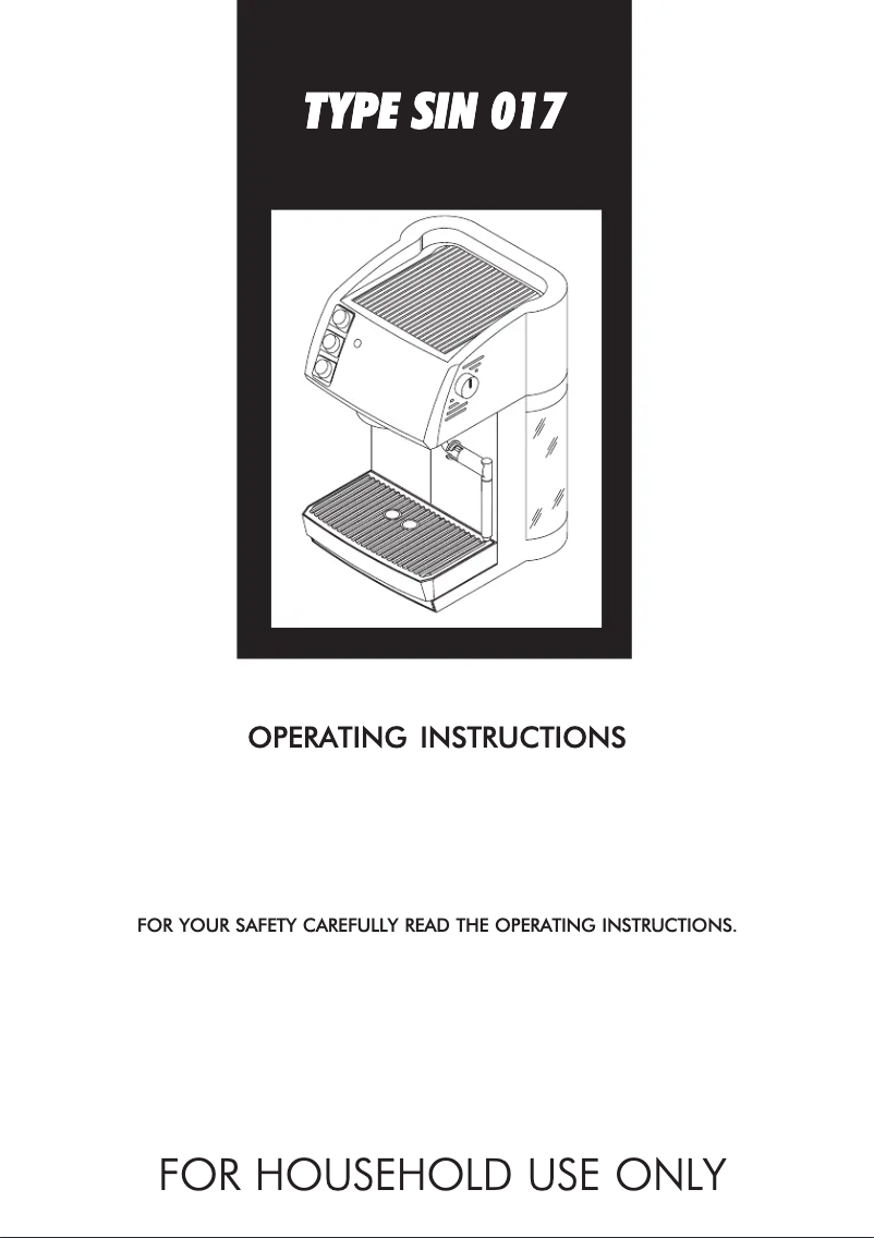 Page 1 of the manual User Manual Philips Saeco Magic Cappuccino SIN017