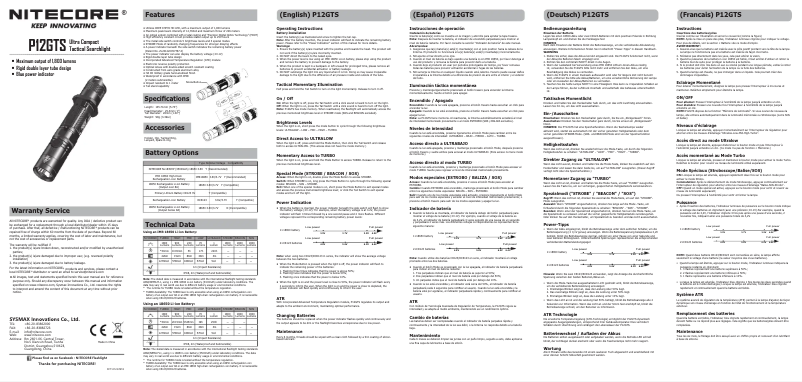 Image de la première page du manuel de l'appareil P12GTS