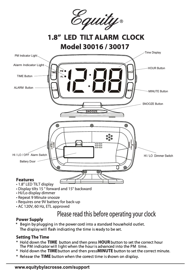 Página 1 del manual Manual de usuario La Crosse Technology 30016