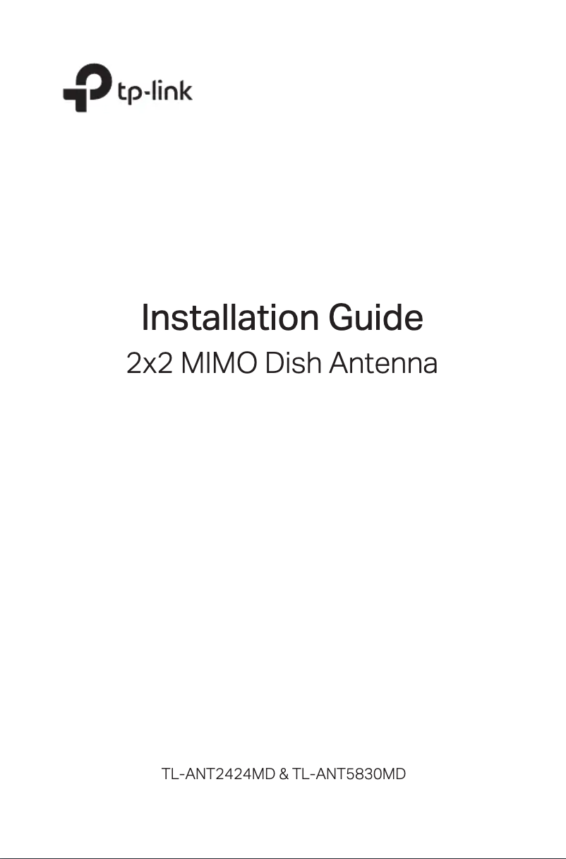 Page n°1 - Guide d'installation TP-Link TL-ANT2424MD