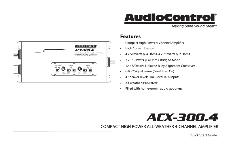 Image de la première page du manuel de l'appareil ACX-300.4