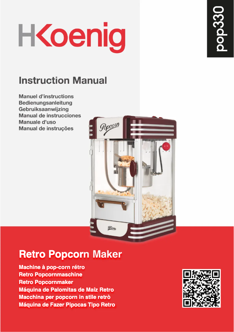 Page 1 de la notice Manuel utilisateur H.Koenig POP330