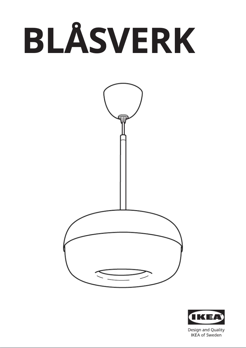Page 1 de la notice Manuel utilisateur Ikea BLÅSVERK 505.209.08