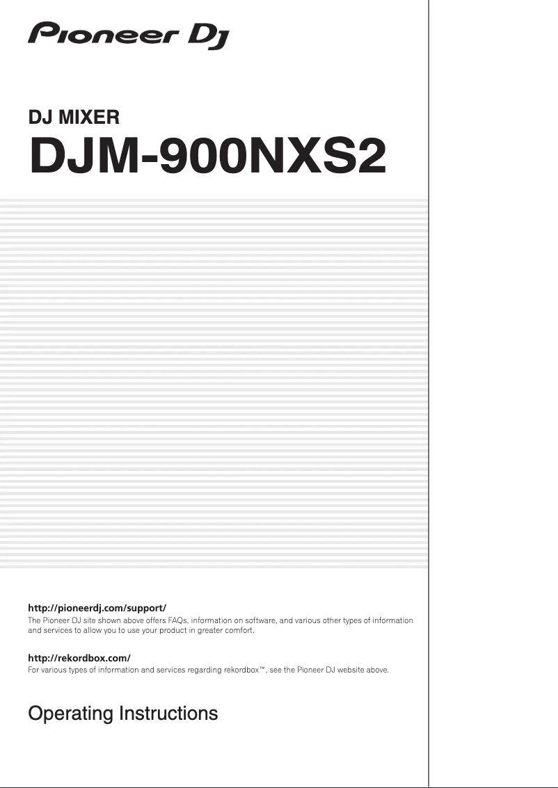 Imagen de la primera página del manual del dispositivo DJM-900NXS2