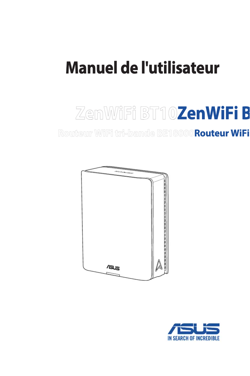 Page 1 de la notice Manuel utilisateur Asus ZenWiFi BT10