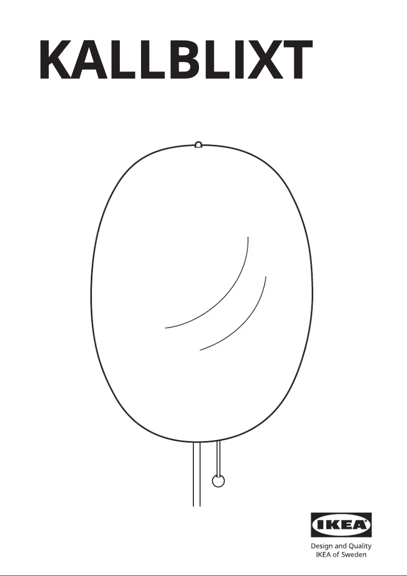 Page 1 de la notice Manuel utilisateur Ikea KALLBLIXT 704.979.97