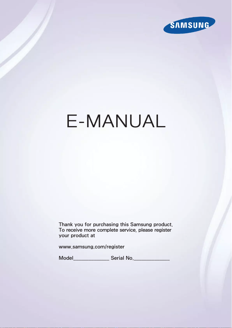 Page n°1 - Manuel utilisateur Samsung UN40J5300AF