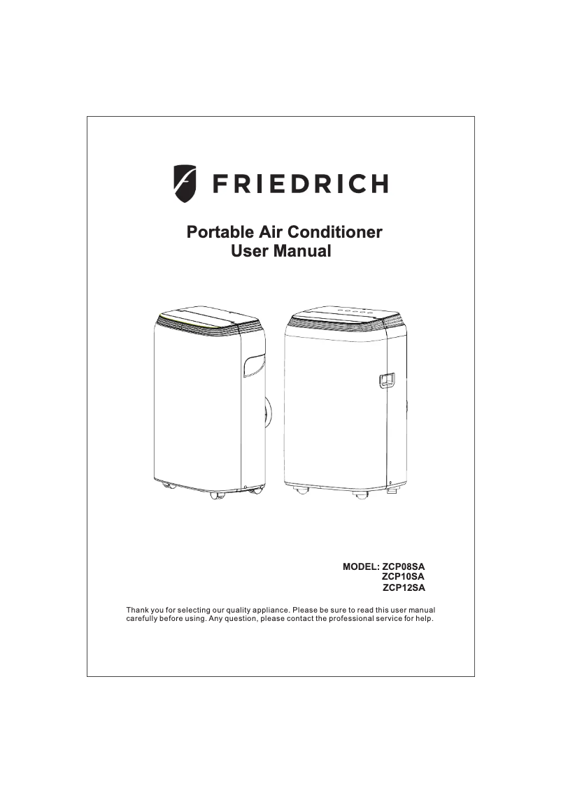 Image de la première page du manuel de l'appareil ZCP12SA