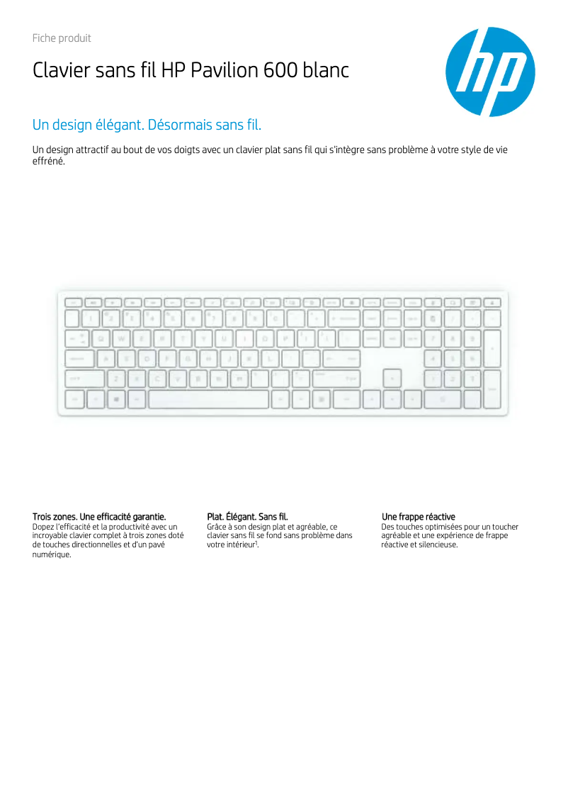 Page 1 de la notice Manuel utilisateur HP Pavilion 600