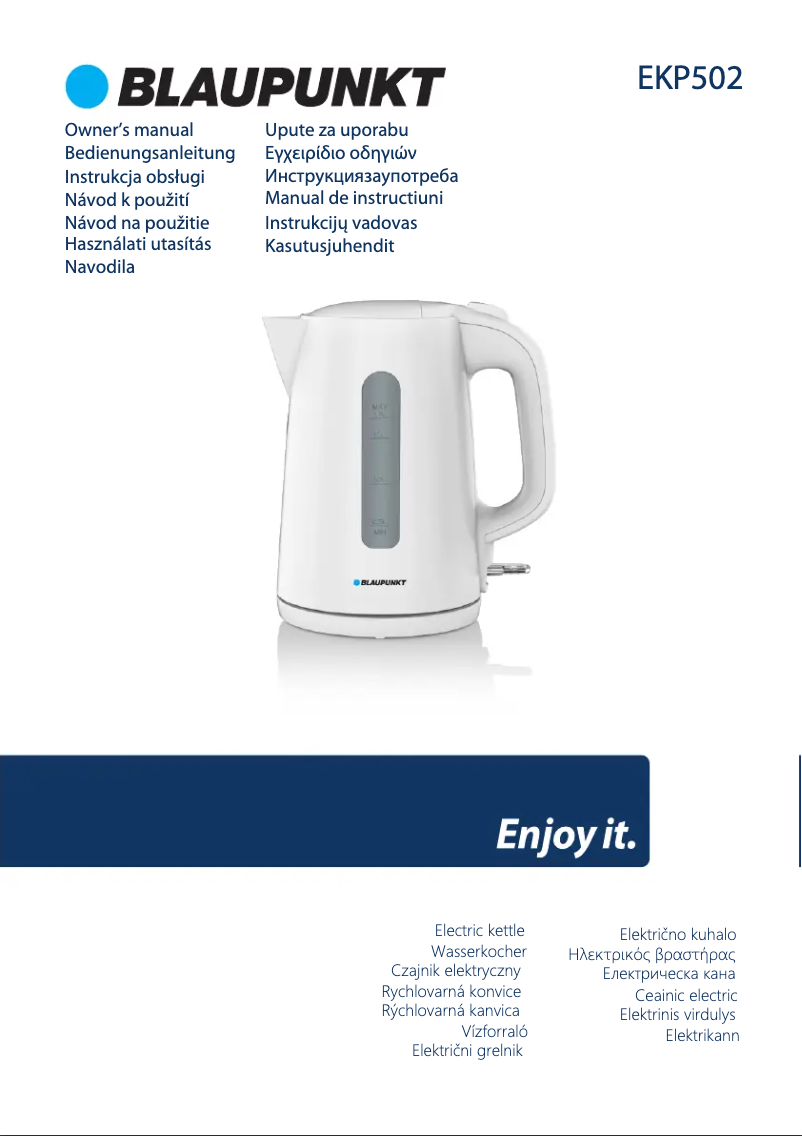 Page n°1 - Manuel utilisateur Blaupunkt EKP502