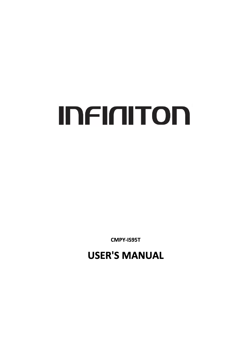 Page n°1 - Manuel utilisateur Infiniton CMPY-IS95T