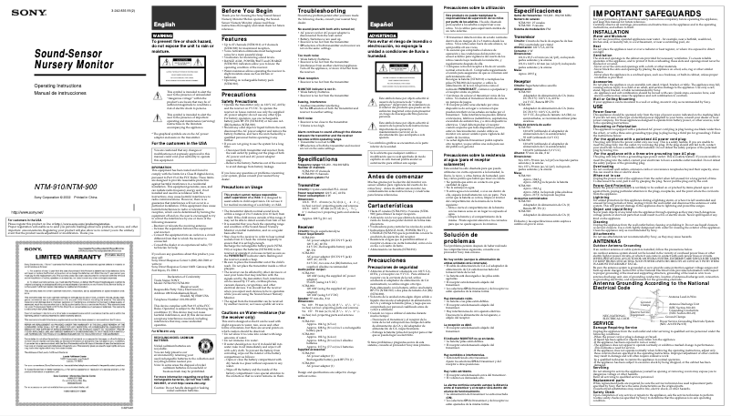 Image de la première page du manuel de l'appareil NTM-900