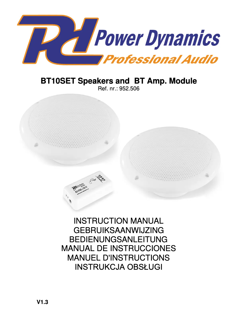 Image de la première page du manuel de l'appareil BT10SET