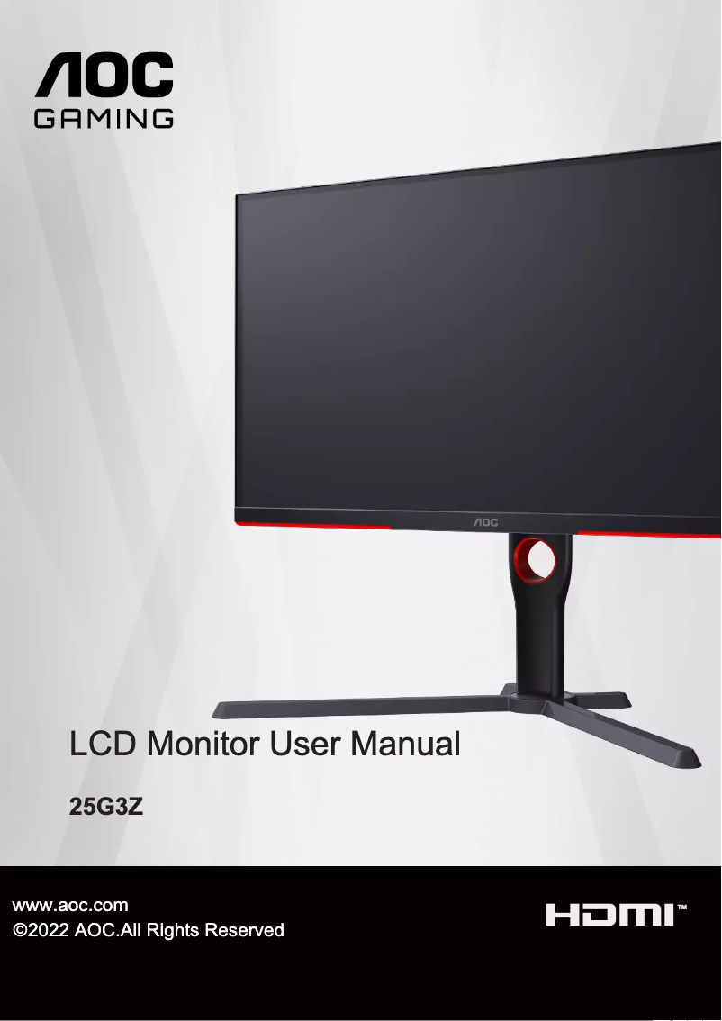 Página 1 del manual Manual de usuario AOC 25G3Z